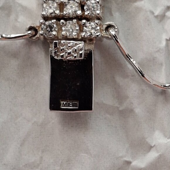 Sterling Silver and Cz 3-Row Tennis Bracelet - Picture 9 of 14